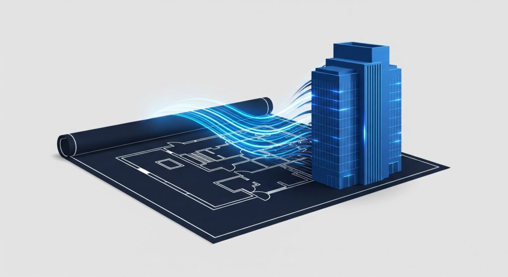 Transformation d'un plan d'architecte en projet immobilier viable grâce à la pré-commercialisation digitale.