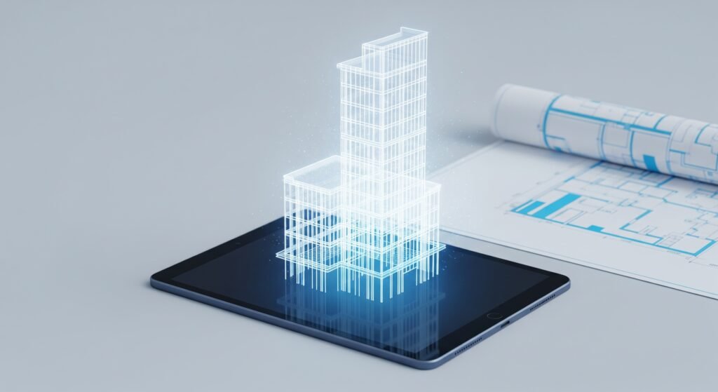 Transformation d'un plan immobilier 2D en support de vente digital 3D immersif