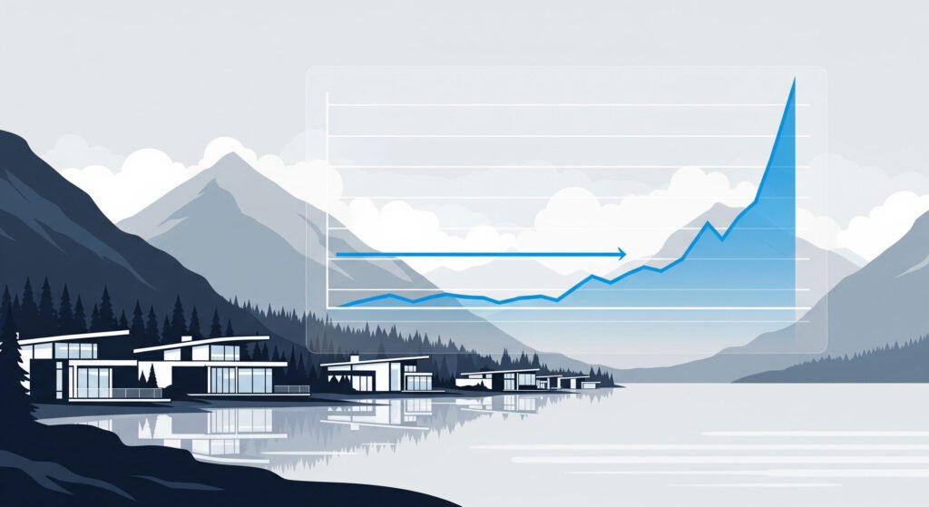 Graphique du succès commercial d'un projet immobilier au Canada après une longue stagnation
